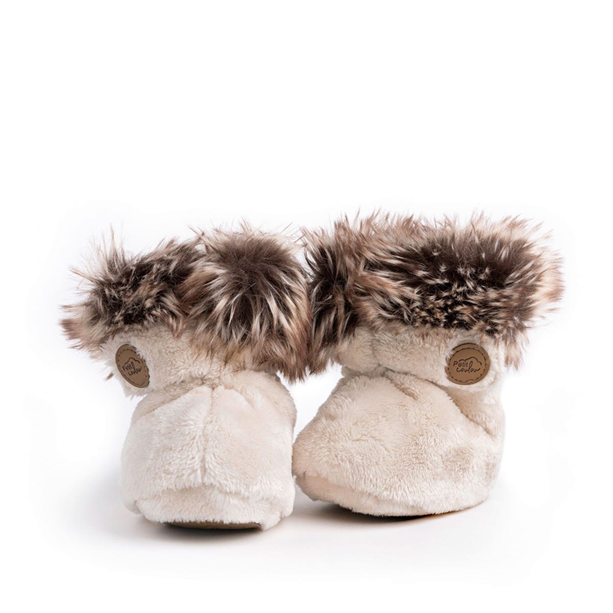 Cream top baby booties