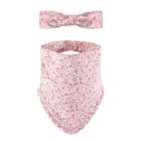Ensemble Bandeau & Bavoir Fleurs