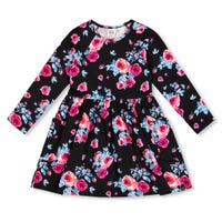 Robe Imprimée Roses 7-10ans