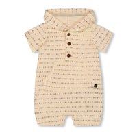 Triangles Hooded Romper 3-24m