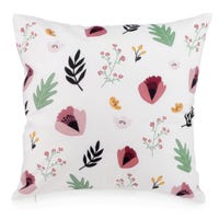 Coussin Motif Fleurs Roses