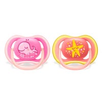 Orthodontic Pacifier 6-18m Ultra Air Set of 2 - Pink