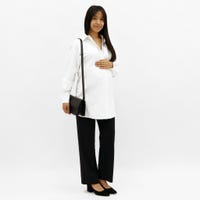 White Classic Maternity Shirt