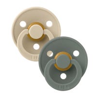 Pacifier Bibs 6-18m Set of 2 - Vanilla/Pine (Size 2)
