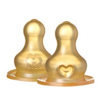 BIBS Bottle Nipple Latex 2-Pack - Slow Flow