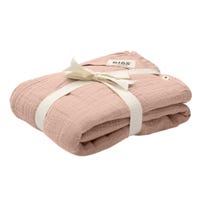 Couverture Mousseline Organique - Rose Blush