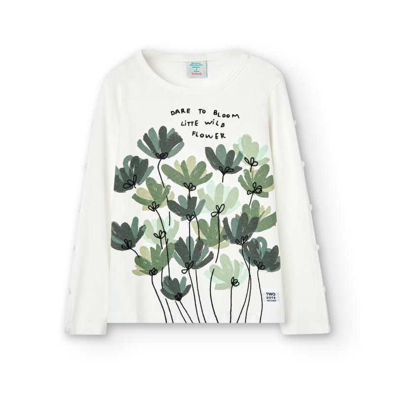 Boboli Flower Scottish T-Shirt 4-10y