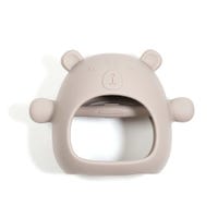 Silicone Teething Mitt - Taupe Bear