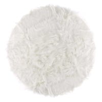 Tapis Rond en Fourrure - Blanc