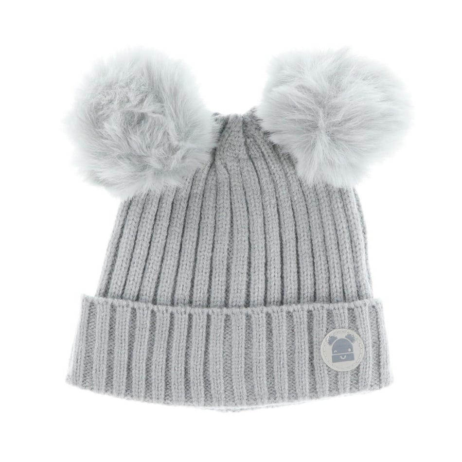 Double Pompom Newborn Beanie