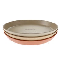 Assiette en Bambou Paquet de 3 - Fog/Rye/Brick