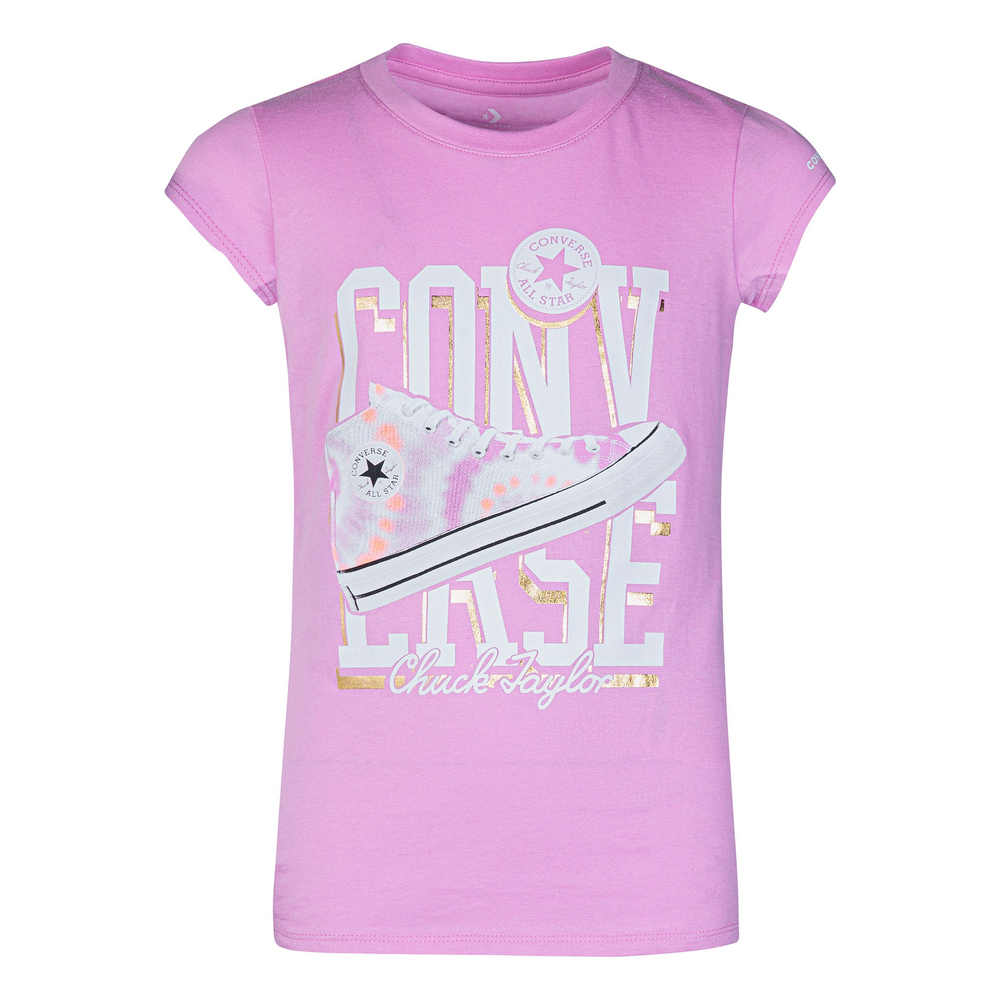 Converse t shirt pink deals