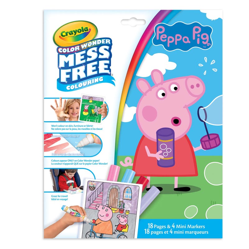 Crayola Color Wonder Mess-Free Colouring Pages & Mini Markers - Peppa Pig