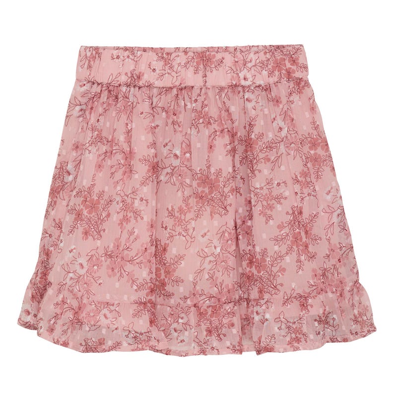 Creamie Dobby Flower Skirt 2-6y