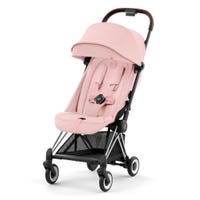 Poussette Coya - Cadre chromé avec siège rose pêche