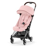 Coya Stroller - Chrome Frame with Peach Pink Seat