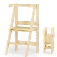 Folding Toddler Tower - Natural