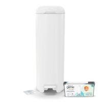 Diaper Genie Patinum Pail - White (18 bags)