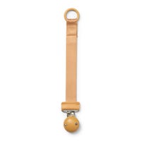 Pacifier Clip Wood - Gold