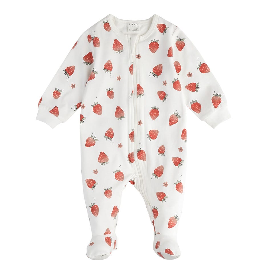 Strawberry Print Sleeper 0-9m