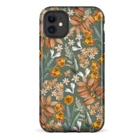 Tough Case for IPhone 14 - Autumn Leaves Green By Sarah Couture