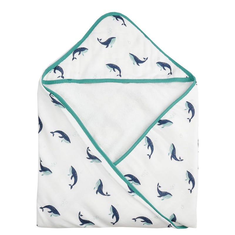 Petit Lem Whale Hooded Towel