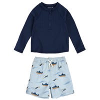Maillot UV Manches Longues 2 Pièces Sous-Marin 6-24mois