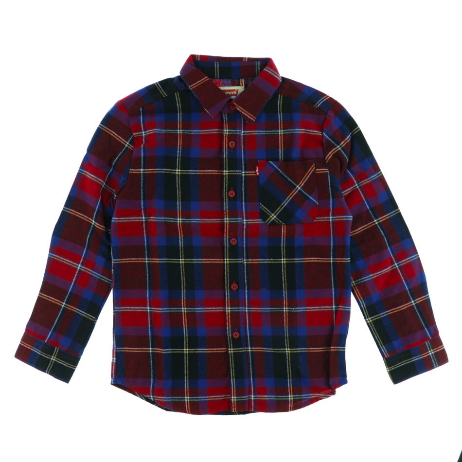 Long Sleeves Flannel Pocket Shirt 8-18y