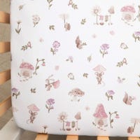 Drap Contour pour Lit de Bébé - Champignons