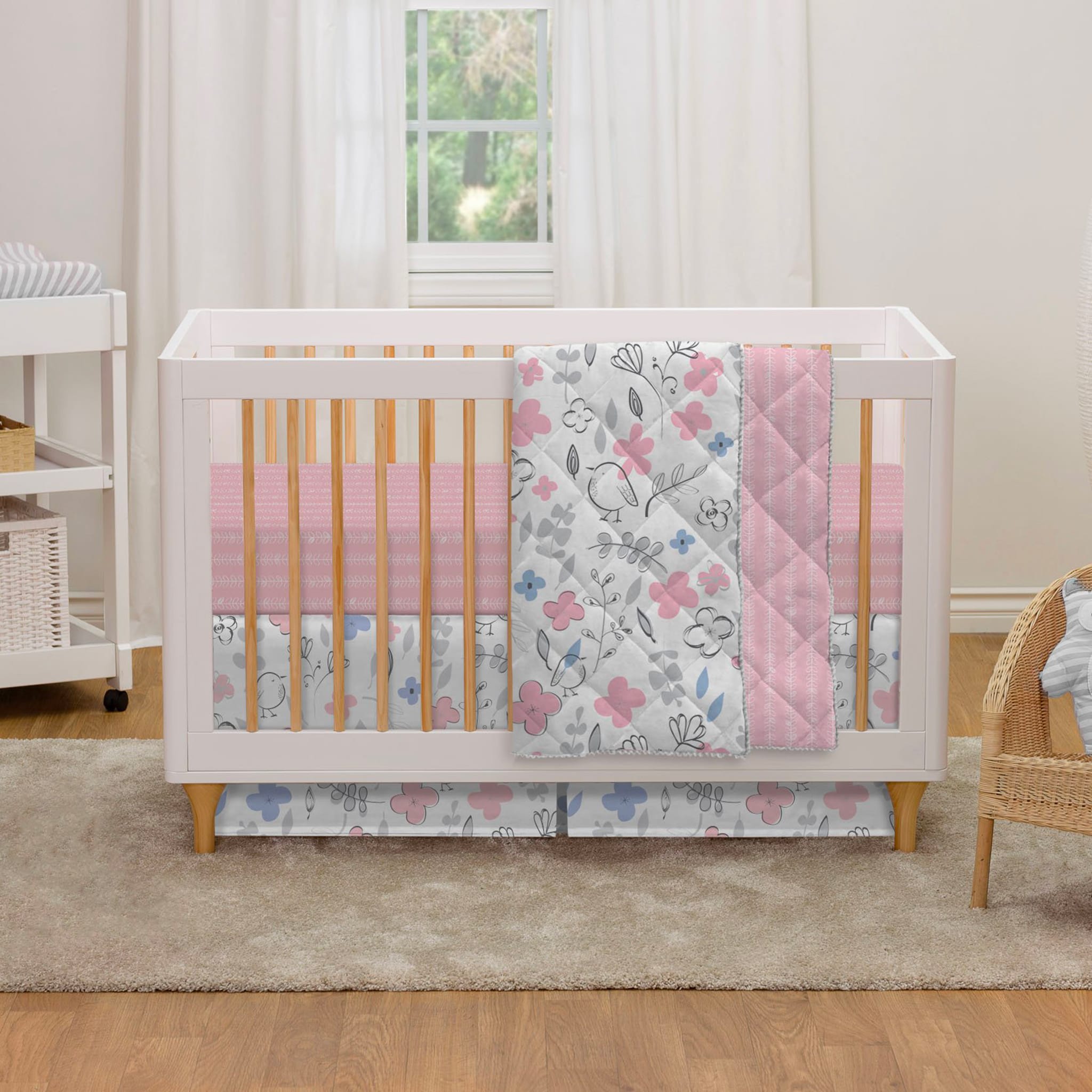 Living Textiles 4 Piece Crib Bedding Set Mazie Clement
