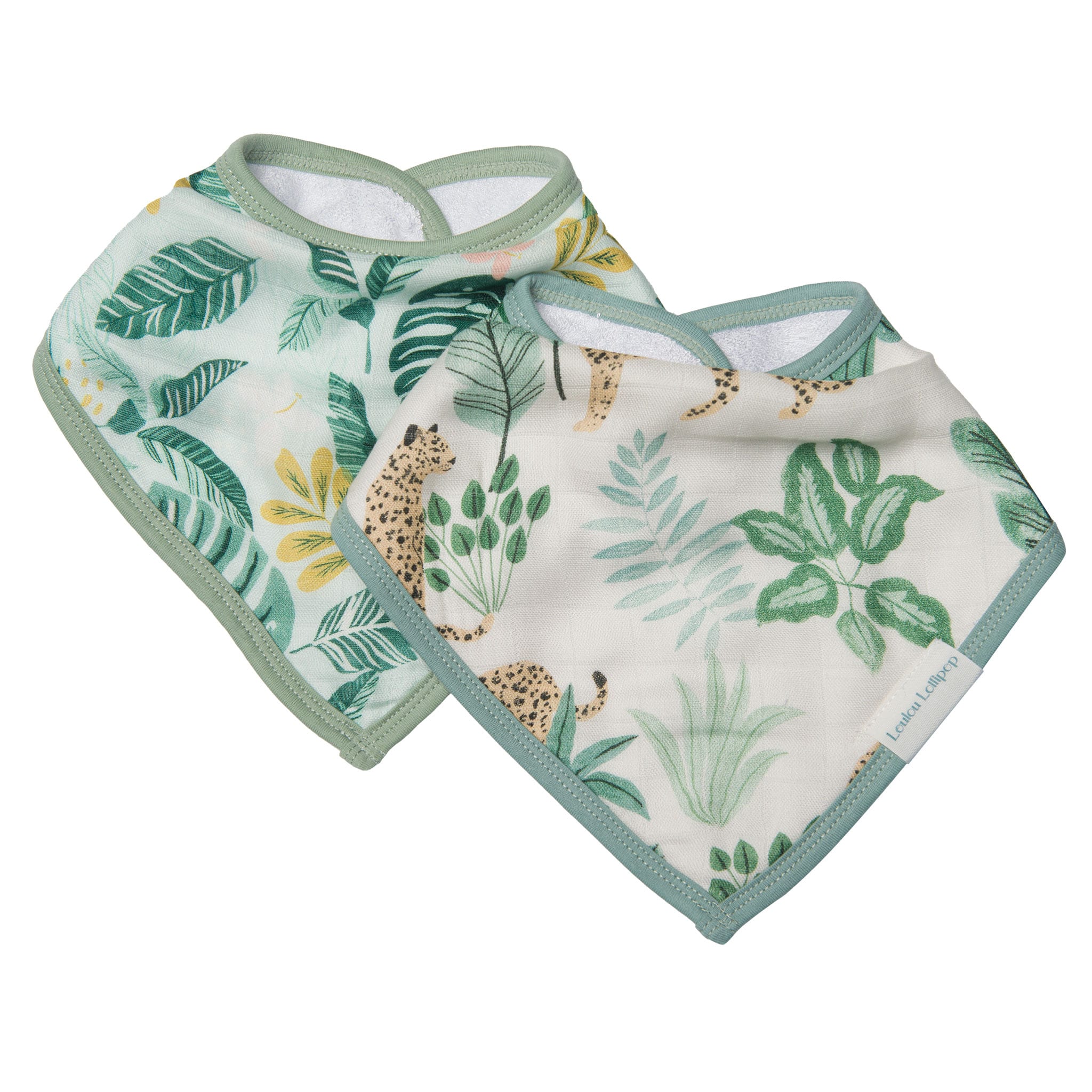 Loulou Lollipop Muslin Bandana Bib Set Jungle Clement