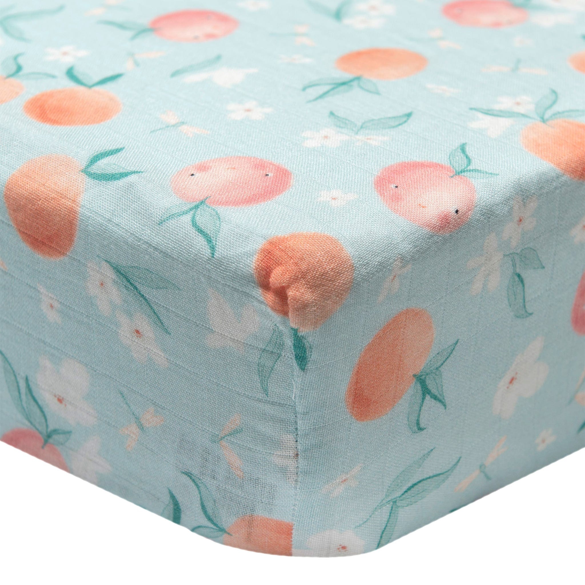 Loulou Lollipop Bamboo Fitted Crib Sheet Peaches