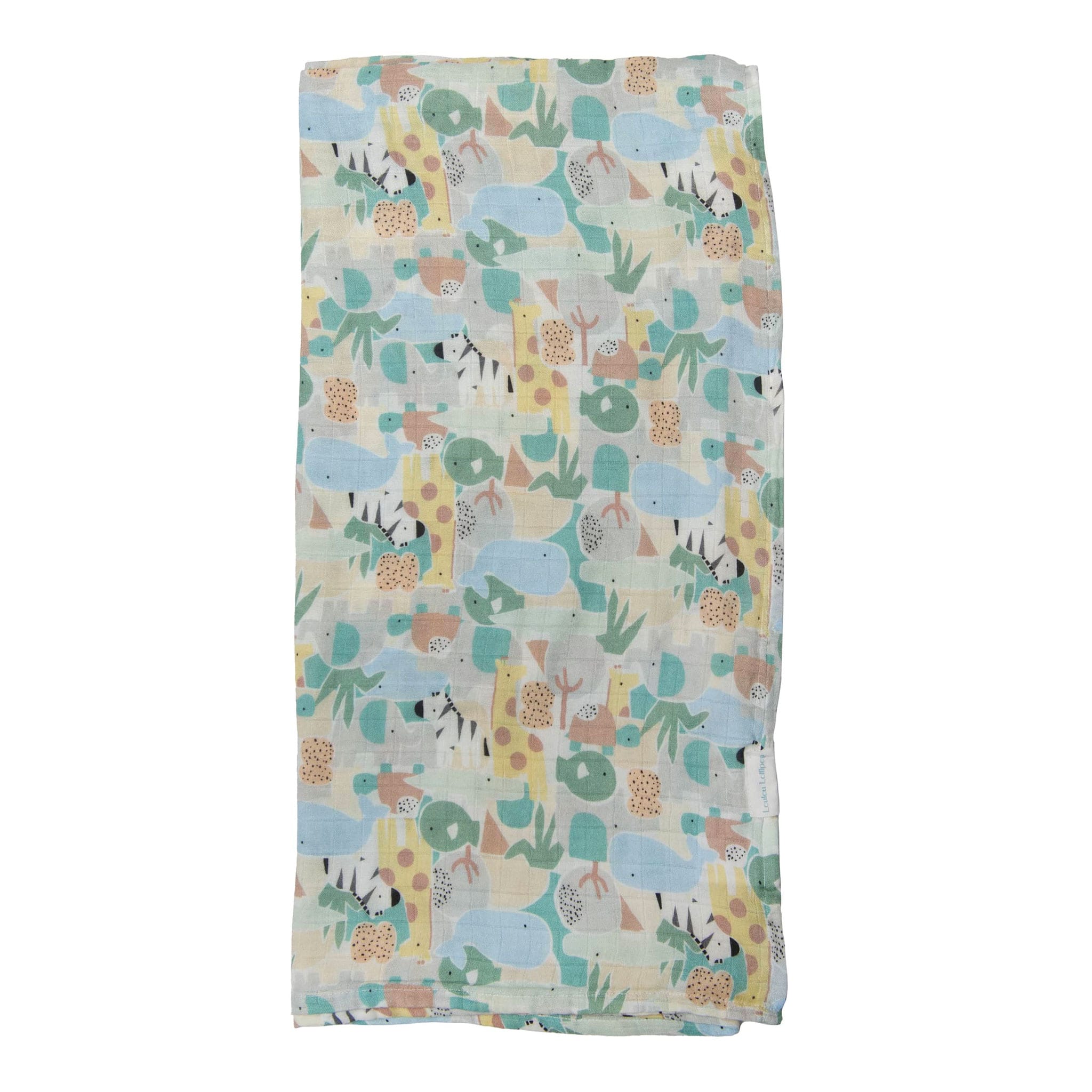 Bamboo Muslin Swaddle Blanket Animal Puzzle