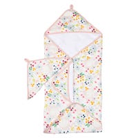 Ensemble Serviette à Capuchon - Coquillage Floral