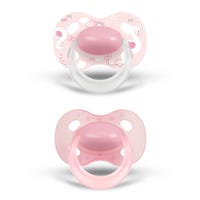 Orthodontic Pacifier (2) 6-18m - Pink