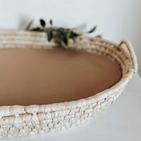 Fitted Sheet for Rattan Basket - Latte