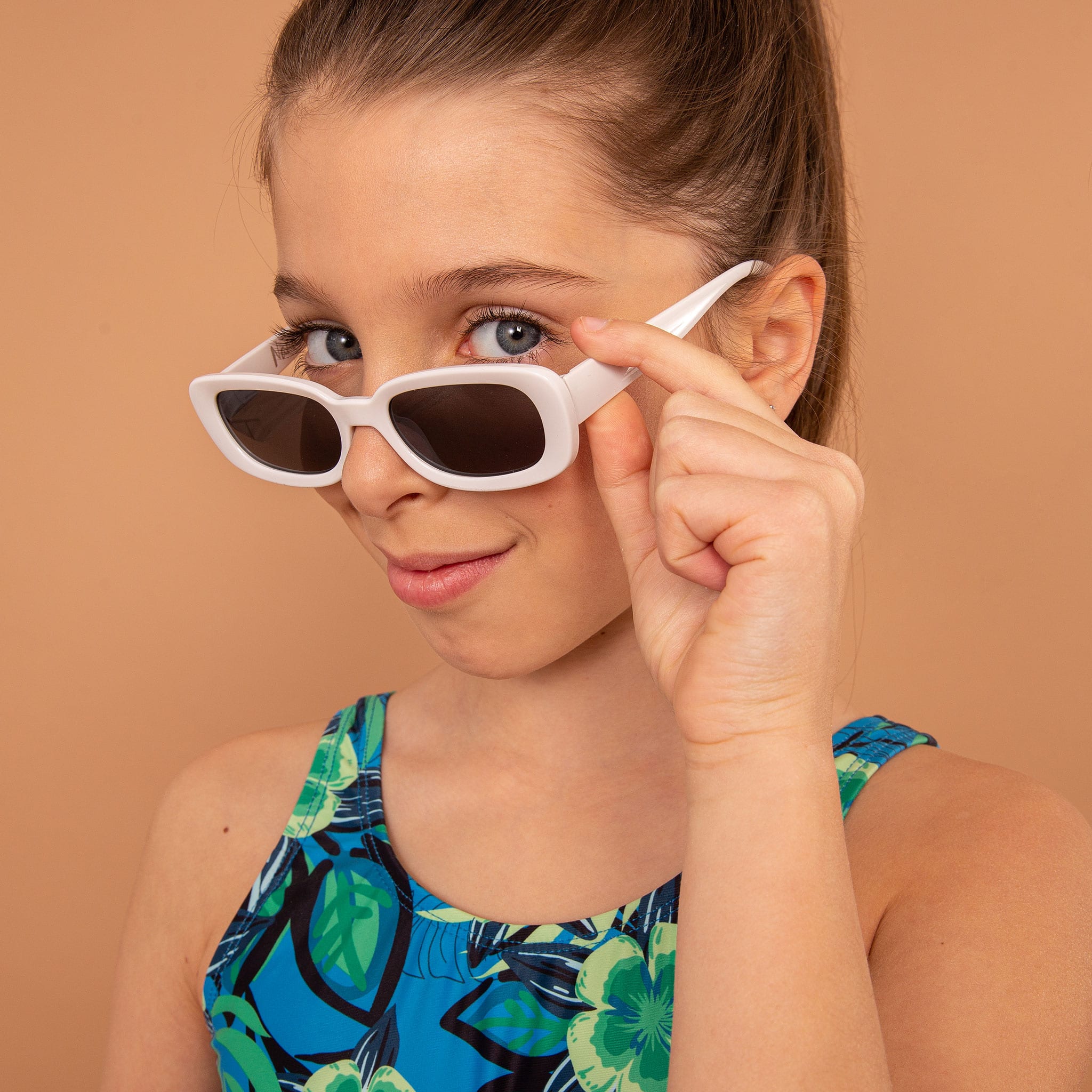 Lunette soleil blanche on sale