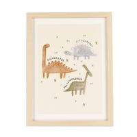 Canva with Natural Frame - Dinosaurs