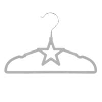 Velvet Hangers Set of 10 - Grey Star