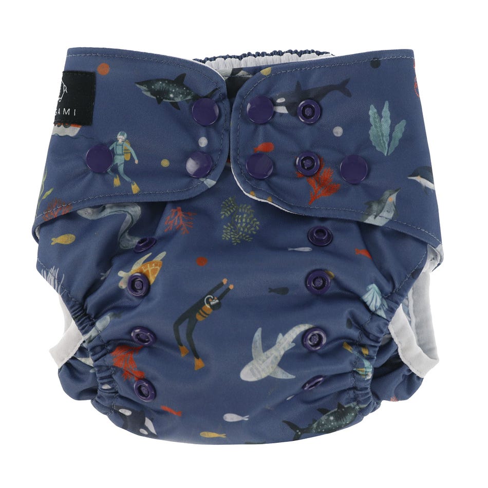 Whale Swim Diaper 8-35lb