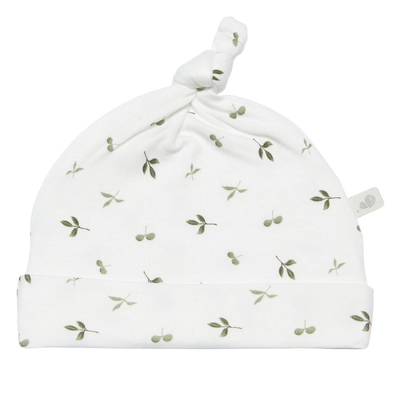 Bamboo Knotted Hat 0-3m - Leaves (Clément Exclusivity)
