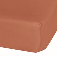 Crib Fitted Sheet Muslin - Cinnamon