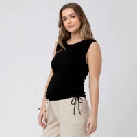 Jodie Ruched Rib Tank Top