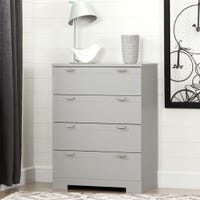 Reevo 4-Drawer Chest - Soft Gray