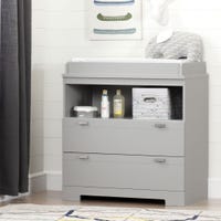 Reevo Changing Table with Storage - Soft Gray