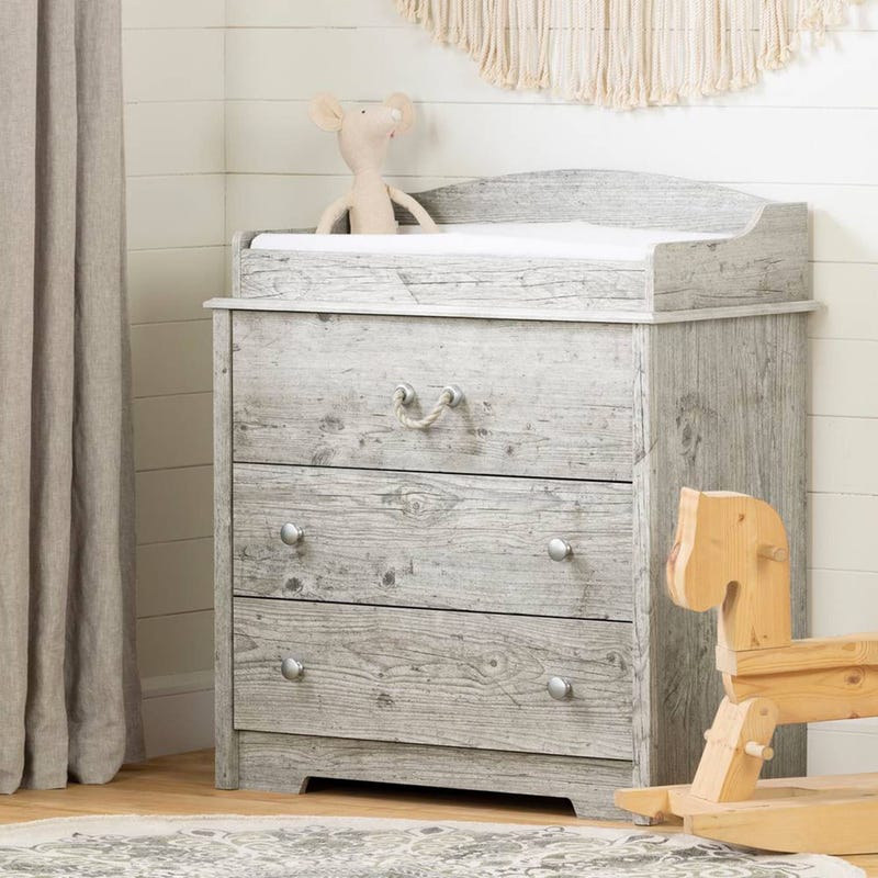 Navali Changing Table with Drawers - Seaside Pine