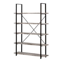 5-Shelf Shelving Unit - Gimetri Soft Gray