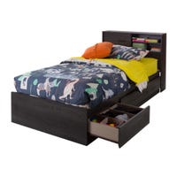 Twin Bed Set - Bed and Headboard kit - Fynn Gray Oak