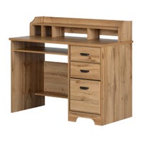 Computer Desk with Hutch - Versa Nordik Oak