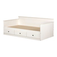 Lit de jour avec Rangement - Plenny Blanc Antique